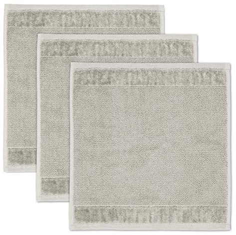 Möve Bamboo Luxe 3er Set Seiftuch 30 x 30 cm aus 60% Baumwolle / 40% Viskose aus Bambus-Zellstoff, Silver Grey