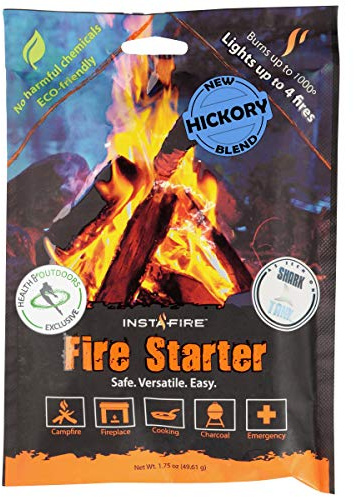 Insta-Fire Hickory Blend Granulated Fire Starter, All Natural, Eco-Friendly, InstaFire Lights Fires in Any Weather 1.75oz Pouches (6 Packs)