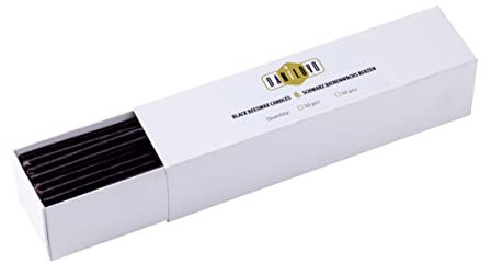 Danilovo Bienenwachs Kerzen 30 Stück (Schwarz) - Orthodoxe Kerzen für Gebet Rituals Tischdeko - Ungiftig, Ruß - Tropffrei, Lang, Nachhaltige Produkte (Höhe 16,5 cm)