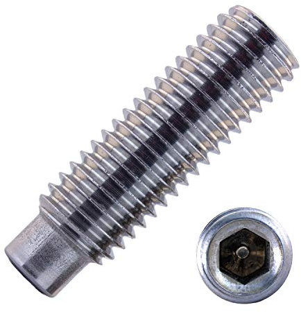 Gewindestifte mit Innensechskant u. Zapfen M12x25 mm aus Edelstahl A2 (10 Stück) | DIN 915 - Madenschrauben - Wurmschrauben von MESAROS®