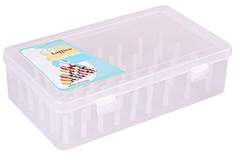Leer Klar Garnbox, Box Quilt Nähgarnhalter Aufbewahrungsbox Nähmaschinenspulen inklusive Aufbewahrungsbox, transparent 42 Nähgarn