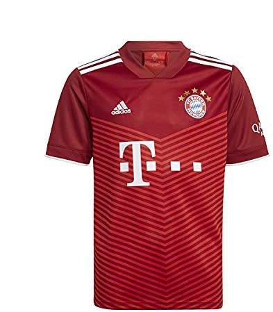 adidas Unisex Kinder Home 21/22 Fc Bayern München , T-Shirt, Fcb True Rot., 176