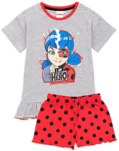 Miraculous Pijamas milagrosas Chicas Mariquita superhéroe Camiseta y largas o Pantalones co 4-5 años