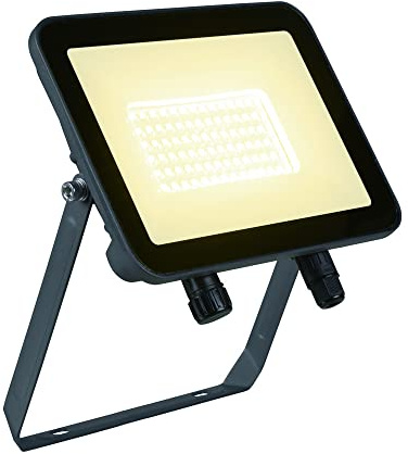 SLV Wand- und Deckenaufbauleuchte FLOODI L / Beleuchtung für Wände, Wege, Eingänge, LED Spot außen, Aufbau-Leuchte Outdoor, Gartenlampe, Decken-Strahler / IP65 3000K 48W 5150lm anthrazit, 1006193, Floodi L - 48w 5150lm