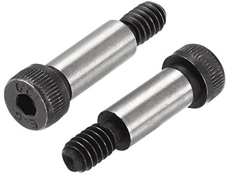 sourcing map Alloy Steel Hexagon Socket Head Shoulder Screws Bolts, 5/8 Shoulder Length, 5/16 Shoulder Dia, 1/4-20 Thread, 6pcs