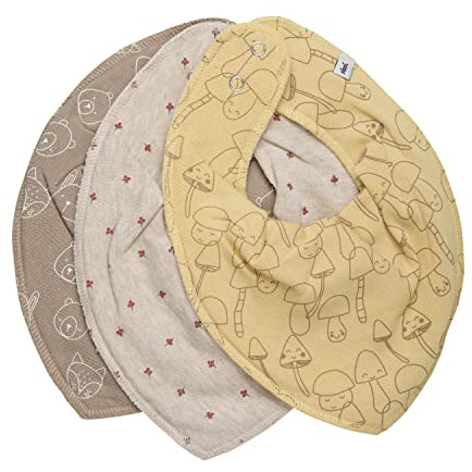 PIPPI Bandana Bib Uni -AOP (3-pack), babero triangulo bebe,