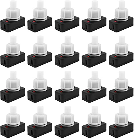 VOANZO 20 stücke Tischlampe Dimmer Druckschalter AC 250 V 1A Lampe EIN/Aus