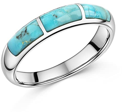 MATERIA by Matthias Wagner Türkis Ring Silber 925 für Damen - echter Halbedelstein Schmuck