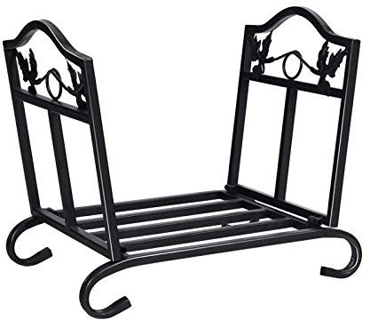 Kaminholzregal Brennholz Rack Holz Lagerung Holzhalter Heavy Duty Schmiedeeisen Login Halter Kamin Log Holder Brennholz Rack Brennholzregal Holz-Organizer