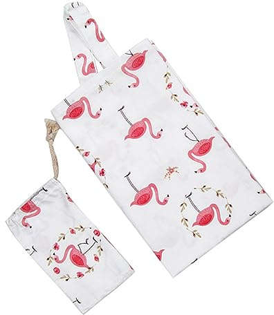 Toyvian 1pezzi Coprente Per Allattamento Cotone Scialle Per Allattamento Leggero e Portatile Con Supporto Per Collo e Sacchetto Di Stoccaggio Flamingo Versatile Come Copertura Per