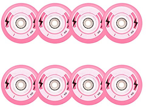 Inline Skate Rollen Inline Skate Räder 85 A 8 Stück LED Indoor/Outdoor Rollschuh Räder ohne Lager geeignet für die meisten Indoor/Outdoor Rollschuh Räder 76 mm 80 mm