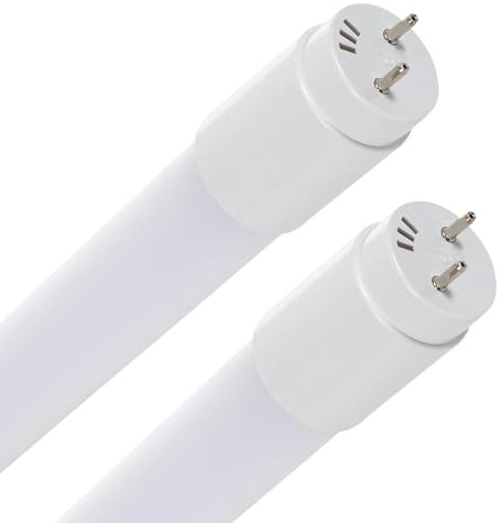 ZONUV T8 LED Tube G13 (Blanc Froid, 2 Unité (Lot de 1)) Nano PC 120cm Connexion latérale, 18W, 130lm / W - Solution D’éclairage à Haute Efficacité - Matériau PC durable