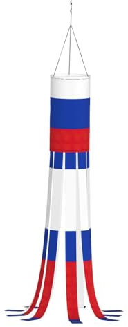 WCXTHGFA Windsack mit russischer Flagge, vielseitig, charmante Outdoor-Dekoration für Herbst, Erntedankfest, Winter