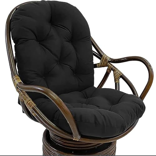HKJGNH Schaukelstuhl Auflage Polster Kissen 120x60cm, Stuhlkissen Weich Verdickt Waschbar Sitzkissen, Gartenstuhl Ersatzpolster Schaukelstuhl/Drehsessel für Liege Rattan Garten Terrasse Matte(B10)