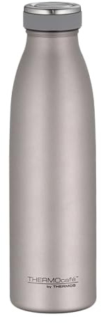 THERMOcafé by THERMOS TC Bottle Bouteille isotherme en acier inoxydable résistant aux boissons gazeuses pendant 12 h chaud 24 h froid 0,50 l Anti-fuite Pour l'école, les déplacements et le bureau Rose