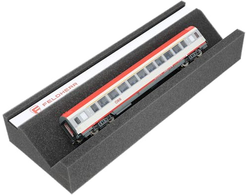 Feldherr H0 Lokliege 360x130x55mm – Magnetstreifen, PU-Schaum, Auflage 60x40mm – Professionelle Wartungsliege für Spur H0 Lokomotiven und Waggons