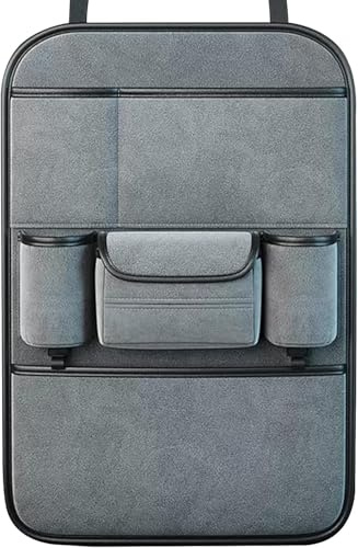 ZhangXD Organisateur Arrière de Siège de Voiture, pour Renault Trafic 3 Phase 3 2021-2024 Rangement Voiture Multi-Poches Rangements Protecteur Arrière de Siège,Grey/D