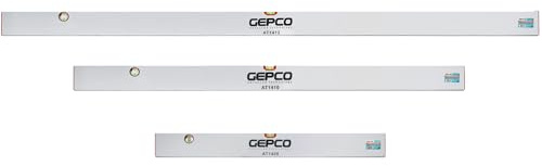 GEPCO Richtlatten 3tlg Set 100-150-200 cm Alu Putzlatten 2 Libellen Wasserwaagen