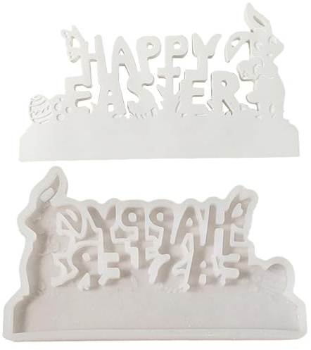 Stampi per dolci di Pasqua in silicone, stampo per caramelle al cioccolato di Pasqua,Stampi in resina riutilizzabili, design antiaderente | Stampi morbidi per fare candele, per pasqua, anni