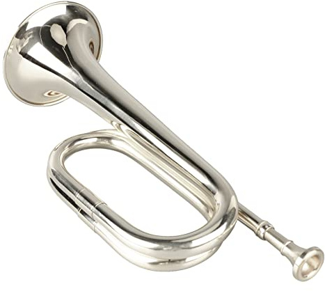C-Tasten-Trompete, Trompete Im Militärstil, Militärtrompete, Messingtrompete, Signalhorninstrument mit Mundstück für Kavallerie-Signalhorn-Militärorchester (SILVER)