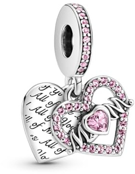 Aurevella Charms en Argent Sterling 925,Heart Voyage Papillon Beads, Cadeau de Noël pour Femme