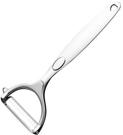 Pelador patatas de acero inoxidable, Pelador De Para Verduras con Ergonómico Antideslizante, para Frutas y Verduras, Verduras, Zanahoria, Berenjena, Mango, Pepino
