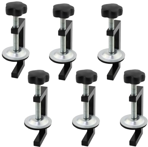 GIVIHGETI 6 Stück G Klemmen, Klemmbereich 10-57 mm Tischklemme Verstellbaren Schraubzwingen, C Klemme, Universal Tischklammern, für Schlafzimmer, Küche, Badezimmer, Regal, Holzarbeiten, Autoreparatur
