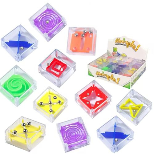 BaiDekun 24er Set minispiele für Kinder – Geduldsspiele für Kinder Geburtstag Spiele – tombola preise – Rollball Labyrinth, Mitgebsel für Jungen und Mädchen