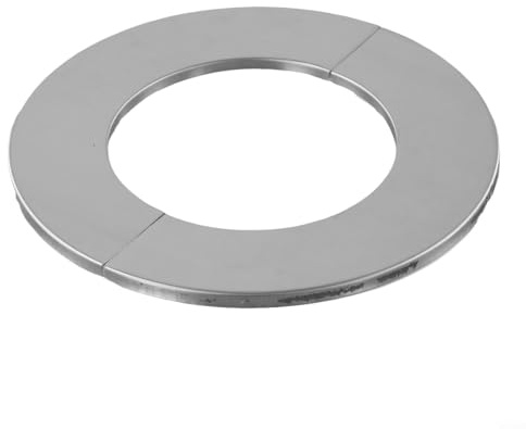 Dekorative Rohrabdeckung aus Edelstahl für Gas-Warmwasserbereiter und Duschen, mit geteiltem Design für einfache Montage und Beständigkeit gegen hohe Temperaturen (80 mm)