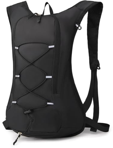Mrracxy 10L Leicht Fahrradrucksack Herren Damen, Kleiner Wanderrucksack Motorrad Rucksack, Trailrunning Rucksack Laufrucksack Trinkrucksack für Marathon Laufen Wandern