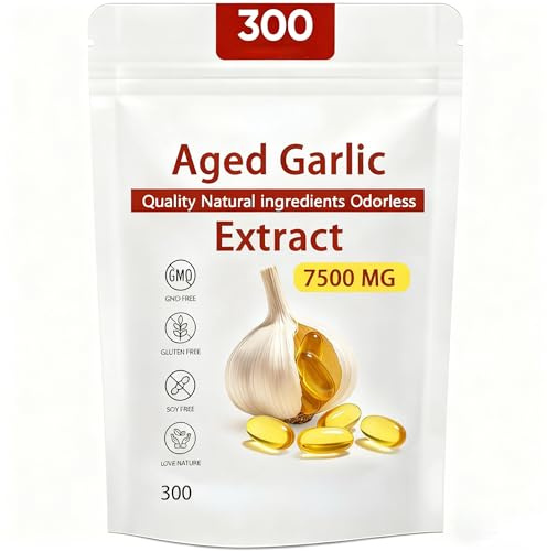 Estratto Di Aglio Invecchiato 7500 Mg Inodore (300), Estratto Di Aglio Nero Naturale,1Pcs