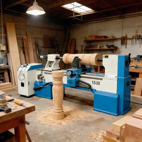 5/4/3 Axis CNC Wood Lathe Machine Automatic Wood Turning Lathe for Chair Legs Milling Engraving Multi Function Industrial Woodworking Lathe 1500mm Swing Heavy Duty