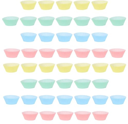 HOUDERCO Pirottini per Muffin da Festa in Carta Colorata, 300 Pezzi Resistenti e Monouso, per Dolci e Cupcake in Casa o Feste Colore Casuale