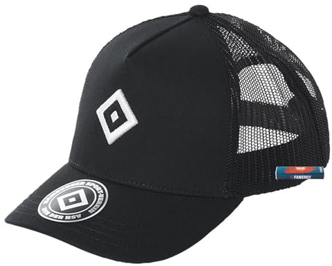 Hamburger SV HSV Kinder Trucker Cap Micha, Offizieller Fanartikel, Schwarz mit gestickter HSV-Raute, Baumwolle-Mesh (Schwarz - Micha)