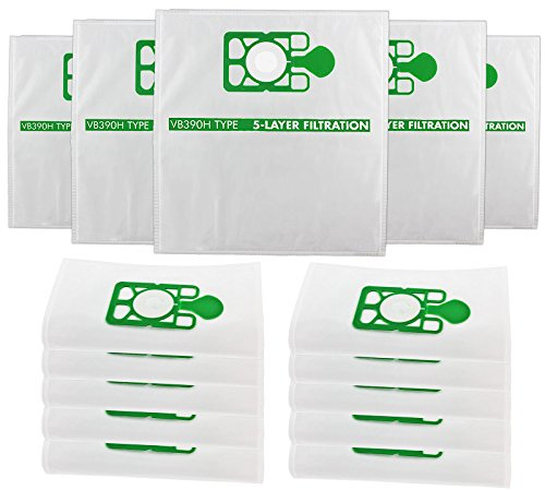 SPARES2GO Cloth Hoover Bags compatible with Numatic Henry Hetty Vacuum Cleaners (Pack of 15)