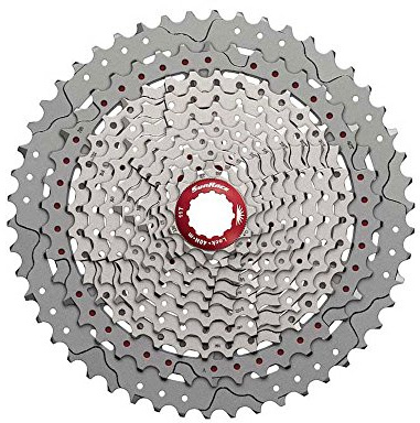 Sturmey-Archer Unisex – Erwachsene SunRace CSMX80 Zahnkranz-Kassette, Silber, 11-50 Zähnen
