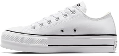 Converse All Star Low Platform White Black - 6 UK