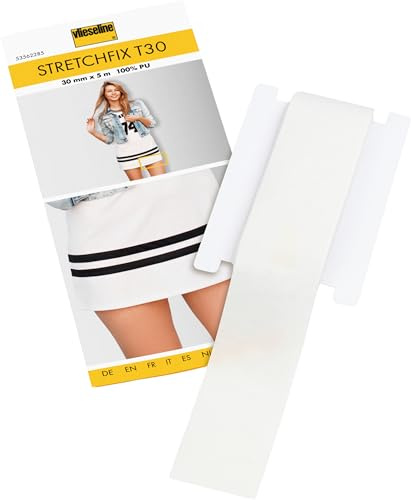 Vlieseline 53562285 Elastisches Klebeband, Plastic, Transparente, 5 Meter Länge x 30 mm Dicke
