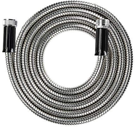 Beaulife Metal Short Garden Hose 15ft Connectors, Drainage Hose for Dehumidifier Small Water Hose Extension High Pressure Bib Reel Extender, Drinking Water Hose for RV Outdoor