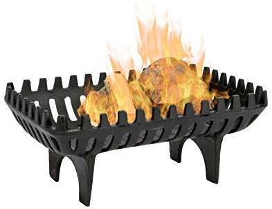 Vintage Decor ® Freestanding Indoors Outdoors Cast Iron Wood Log Coal Fireplace Grate Basket (16 inch)