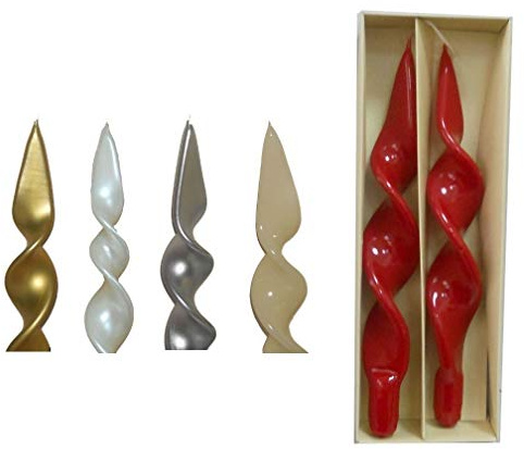 Candele Candela Torciglione per candelabri laura 2 pezzi Argento