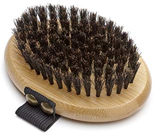 Mikki 6280001 Bambus-Handbürste mit Borsten für glattes und kurzes Fell, sanfte Pflegebürste, Für Hunde und Katzen, Hergestellt aus nachhaltigem Bambus, 78 g, braun