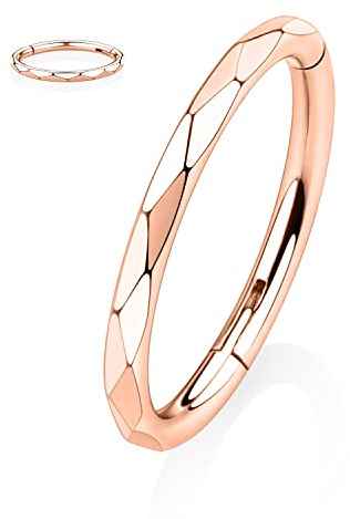 hengkaixuan 16G Septum Piericng Schmuck Nasenring Hoop Conch Ohrringe 316L Chirurgenstahl Conch Hoop Daith Jewellery Helix Ohrringe Knorpel Lobe Piercing Schmuck für Damen Herren