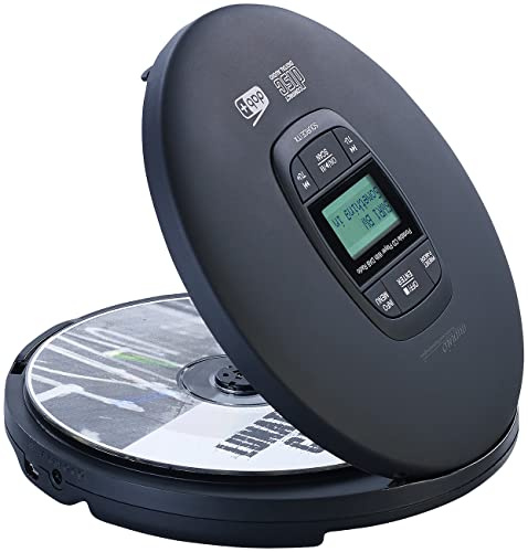 auvisio tragbarer CD Spieler: Tragbarer CD-Player, DAB+ Radio, Bluetooth, Akku, Ohrhörer, Anti-Shock (Player Portable, Discman, Auto)