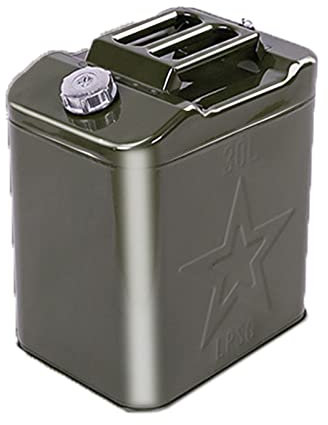 Ontihang 15/30 Litri in Metallo Tanni a combustibile a combustibile con Petrolio Fisso Olio può Laminato a Freddo la Piastra Laminata a Benzina Diesel può Portatile Jerry può Carburante