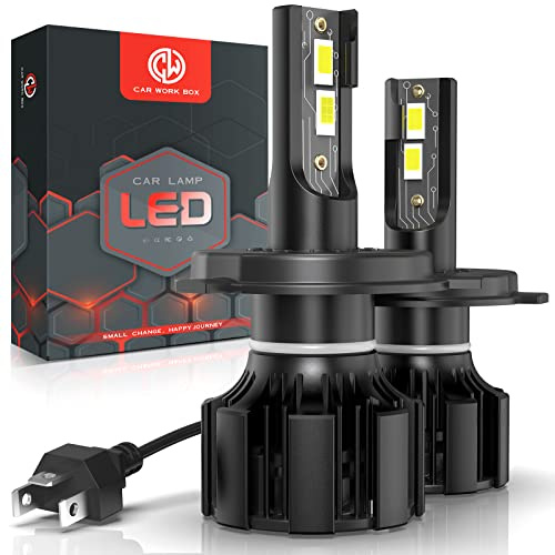 CAR WORK BOX H4 LED 28000LM Lampadine per Fari Auto, 130W 12V, 6500K Bianco Freddo