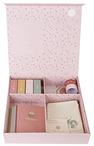 Little Dutch - Erinnerungsbox Flowers & Butterflies Rosa, 30x30x6 cm