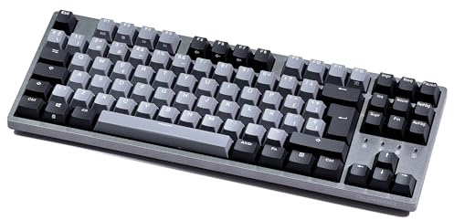 DURGOD K320 TKL Teclado mecánico RGB para Juegos, Teclado retroiluminado, 88 Teclas, Doble Disparo PBT - USB Tipo C - ISO ES, para Escritorio, computadora, PC (Morado Espacial, Cerezo MX marrón)