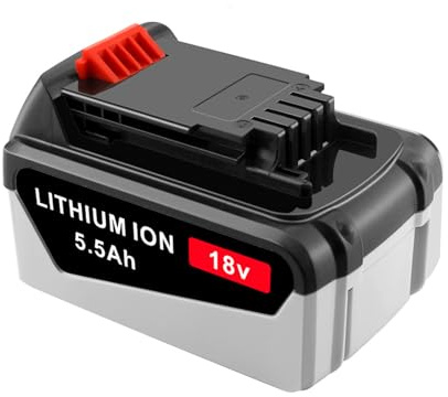 GOOALITY 5.5Ah 18V Replacement Battery for Black and Decker 18V Battery BL1518 BL2018 GTC800 A1518L BL114 LB20 LBX20 LST220 LBXR2020-OPE LBXR20B-2 LB2X4020