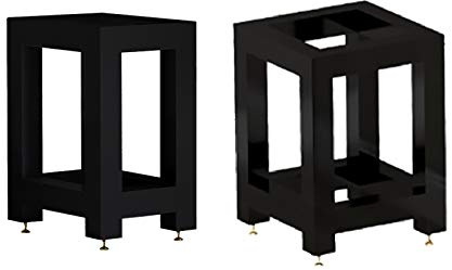 Pieds d'Enceintes Lot de 2 Supports de Haut-parleurs en métal, Colonne avec Cadre en Acier de 6 x 6 cm d'épaisseur, pour Son Surround et Haut-parleurs d'étagère (Noir, Cinq hauteurs) (Taille : 40 cm